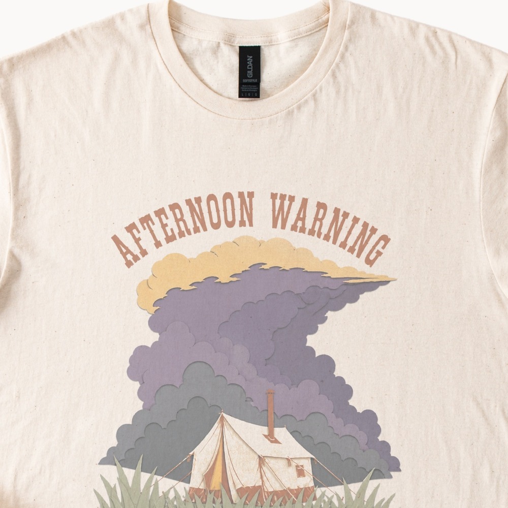 Afternoon Warning Stovepipe Chimney Boho Tee